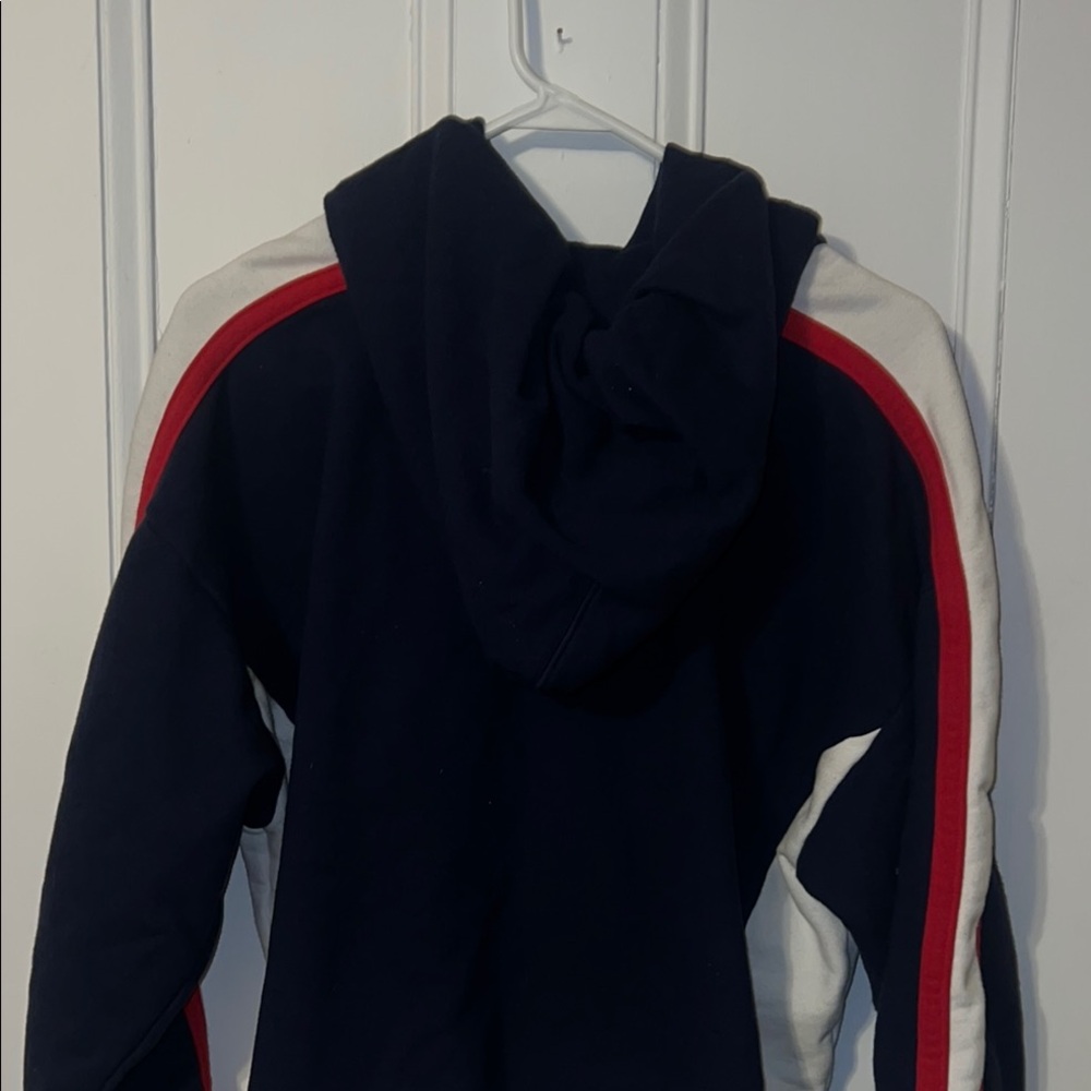 Levi's Sz XL women’s  Navy and White Hoodie  Pit to pit 22"  B39 - Picture 12 of 12